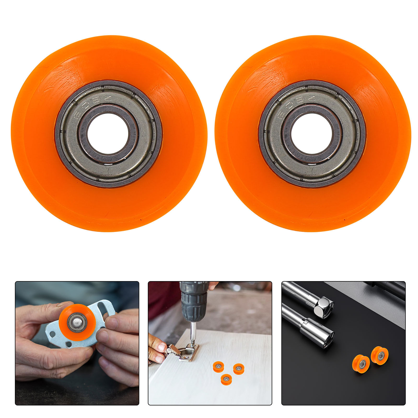 Furniture Hardware Replacement - 5Pcs U-Groove Nylon Sliding Door Pulley