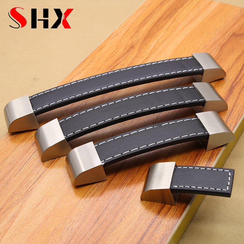 Furniture Grade Hardware - Modern High-grade Leather Handle Knobs Pull