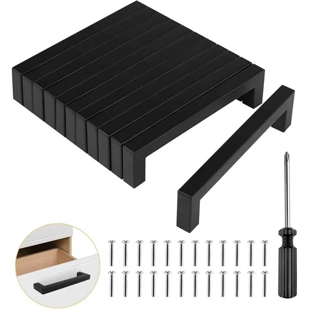 Furniture Hardware Drawer Pulls - 6/18pcs Stainless Steel Square Furniture Hardware