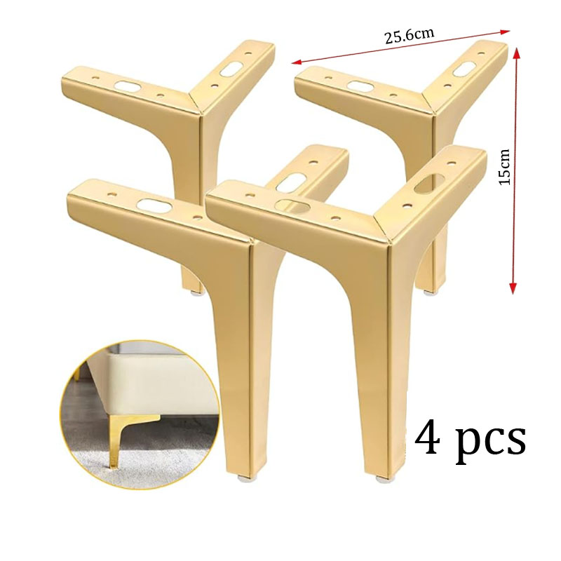 Furniture Hardware Replacement - 4Pcs Modern Triangle Metal Sofa Legs