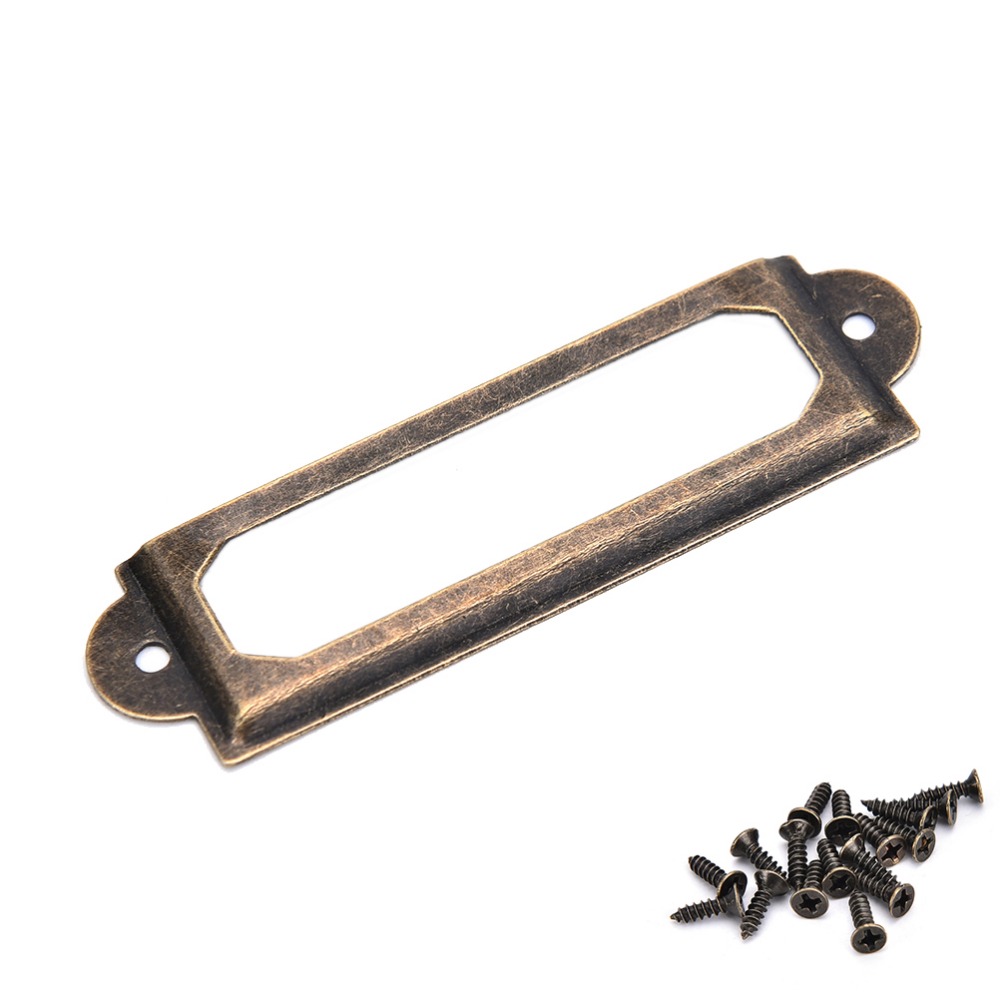 50Pcs Antique Brass Metal Labe - Furniture Hardware Names 评论和价格