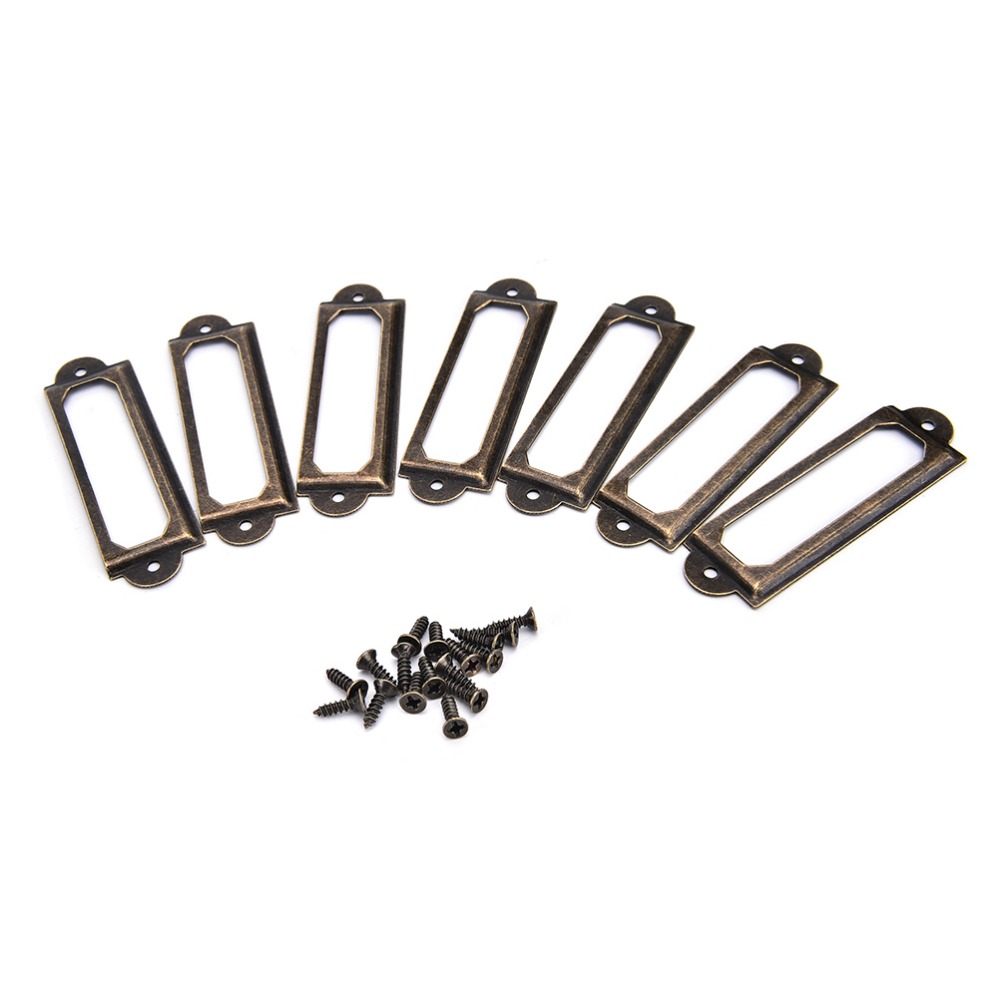 50Pcs Antique Brass Metal Labe - Furniture Hardware Names 评论和价格