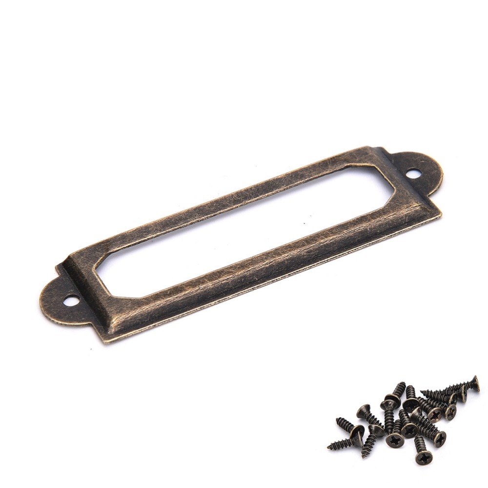 50Pcs Antique Brass Metal Labe - Furniture Hardware Names 评论和价格