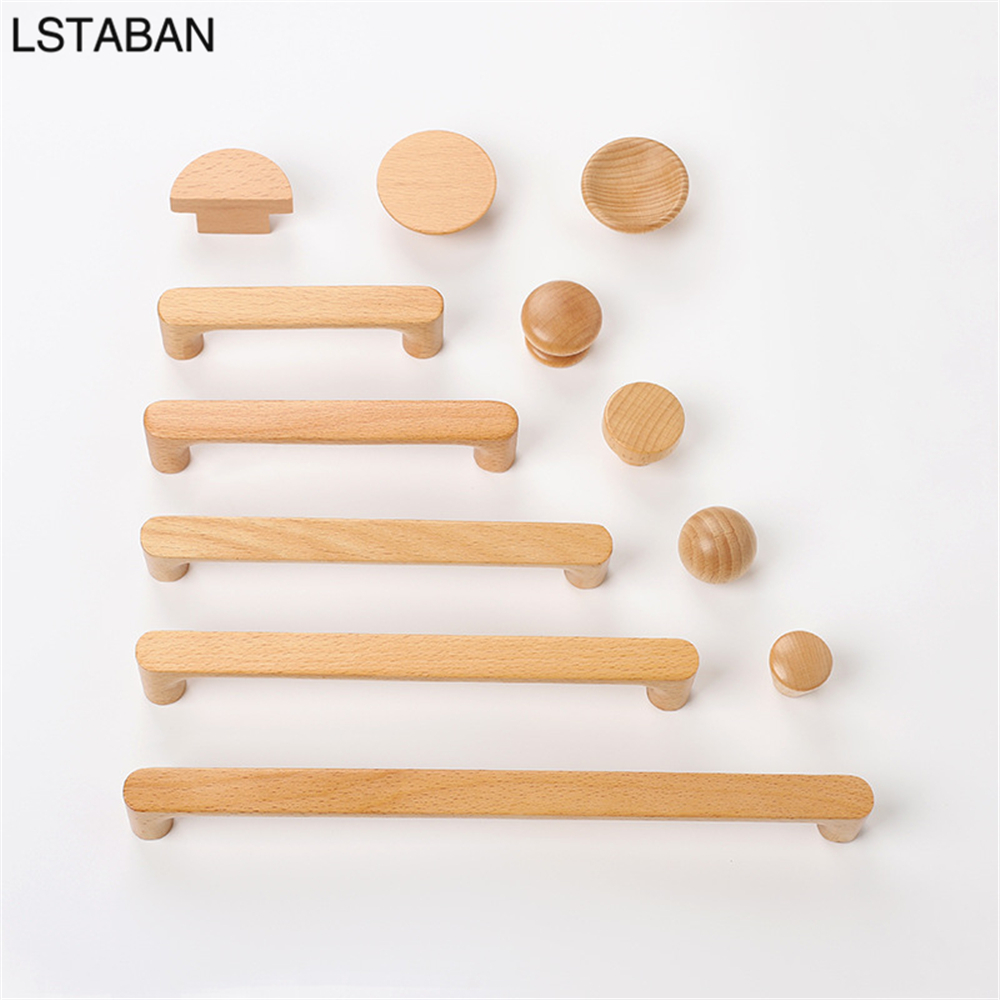 Nordic Wooden Cabinet Handles  - Furniture Hardware Drawer Pulls 评论和价格