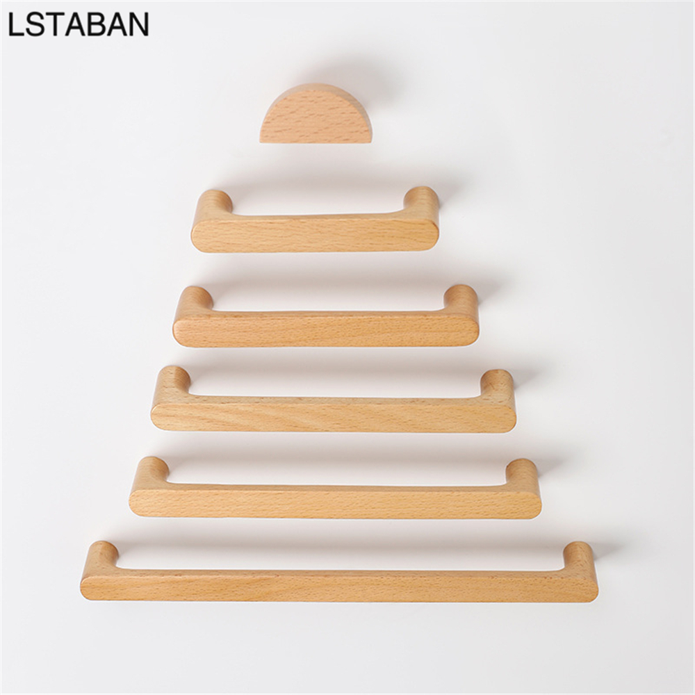Nordic Wooden Cabinet Handles  - Furniture Hardware Drawer Pulls 评论和价格