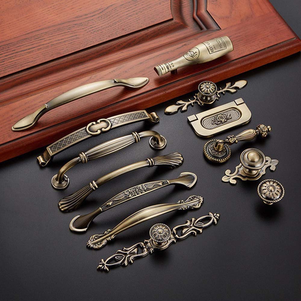 Vintage Bronze Wardrobe Dresse - Furniture Hardware Drawer Pulls 评论和价格