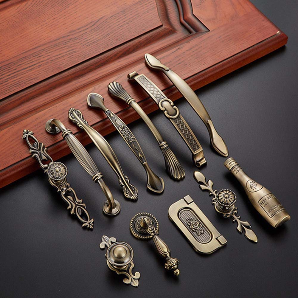 Vintage Bronze Wardrobe Dresse - Furniture Hardware Drawer Pulls 评论和价格