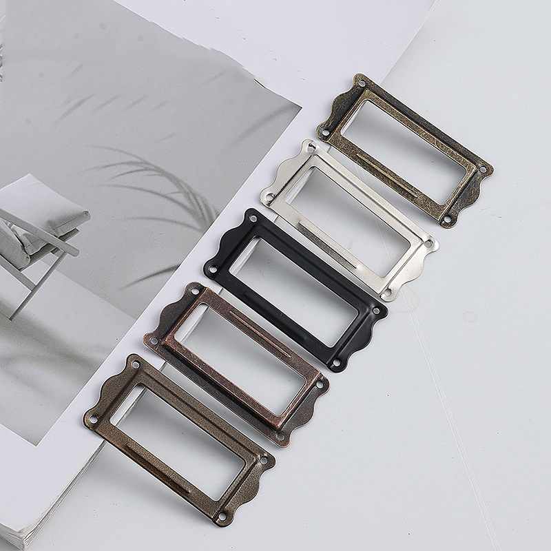 Vintage Label Holder Antique L - Furniture Hardware Names 评论和价格