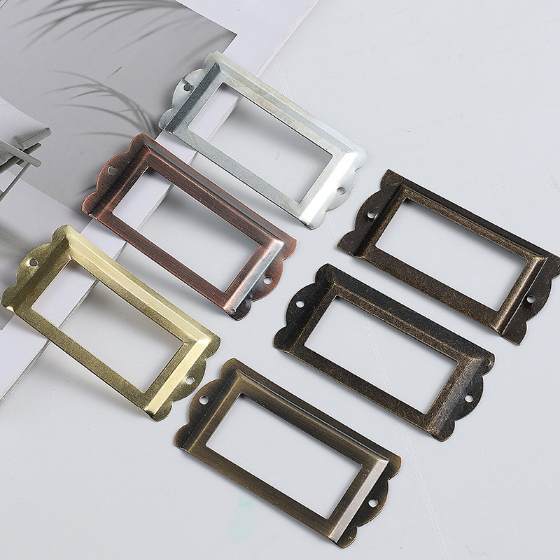 Vintage Label Holder Antique L - Furniture Hardware Names 评论和价格