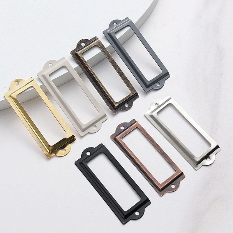 Vintage Label Holder Antique L - Furniture Hardware Names 评论和价格