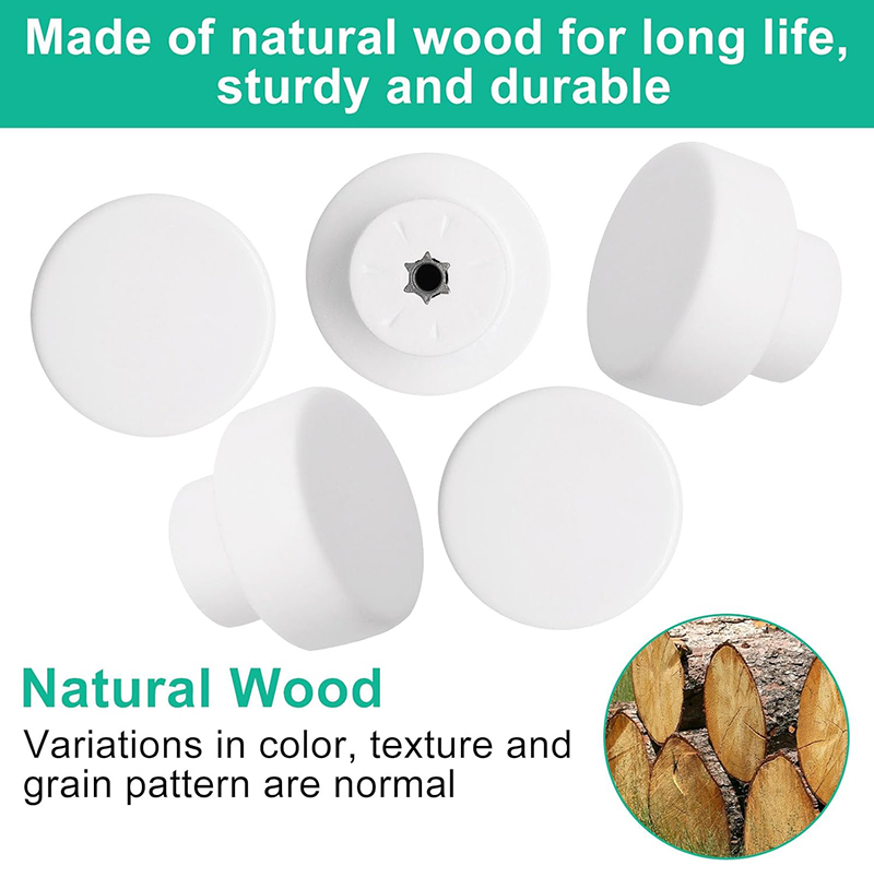 White Round Wood Drawer Knobs  - Furniture Hardware China 评论和价格