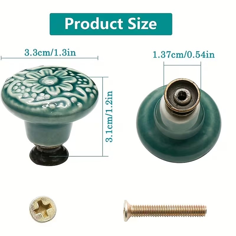 12pcs Ceramic Cabinet Knobs, F - Furniture Hardware China 评论和价格