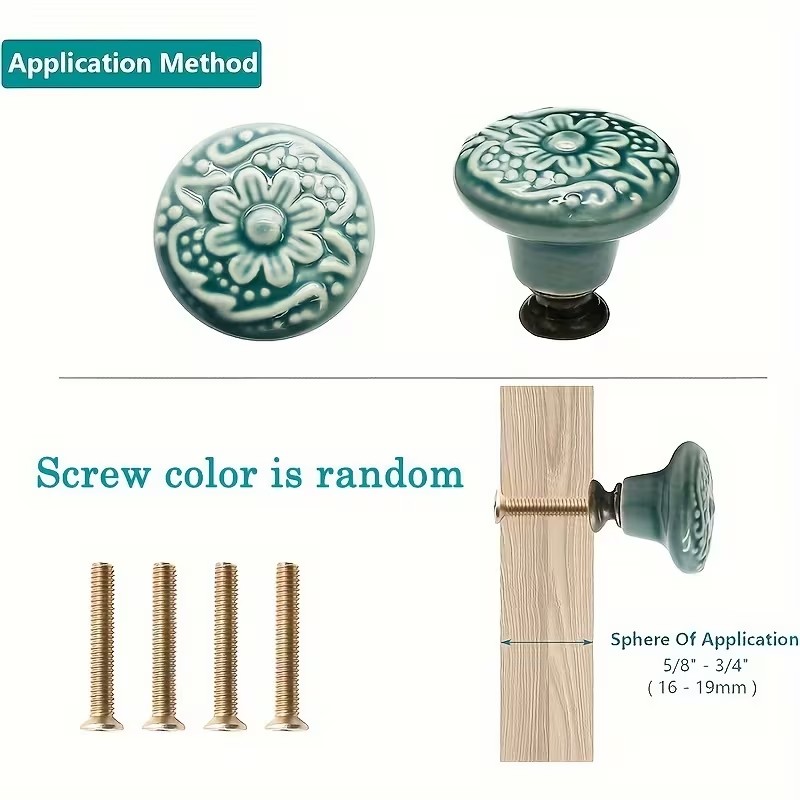 12pcs Ceramic Cabinet Knobs, F - Furniture Hardware China 评论和价格