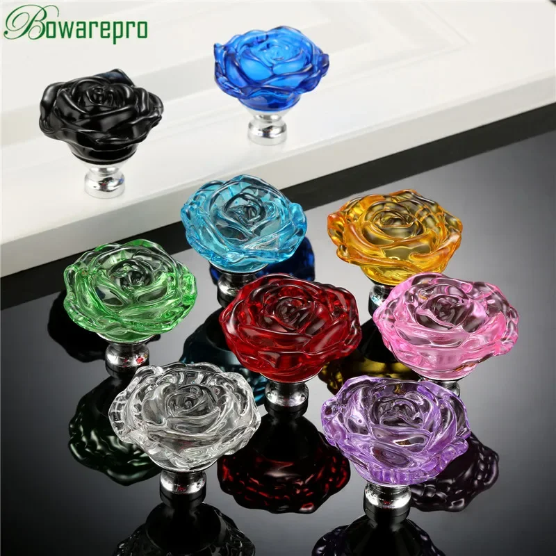 bowarepro 50MM Crystal Rose Gl - Furniture Hardware Drawer Pulls 评论和价格