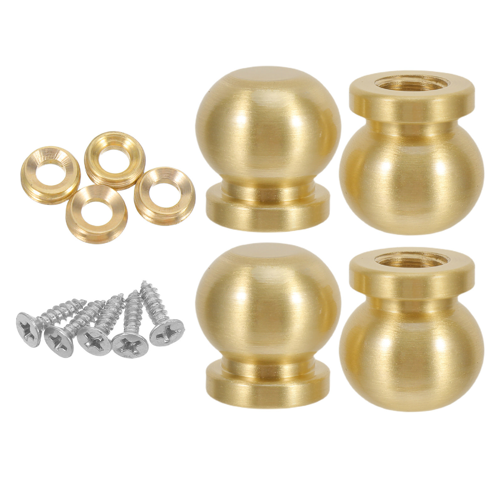 4pcs Brass Wooden Box Feet Bal - Furniture Hardware Replacement 评论和价格