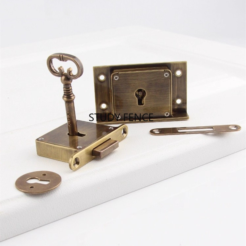 1PC Antique Metal Drawer Lock  - Furniture Hardware Locks 评论和价格