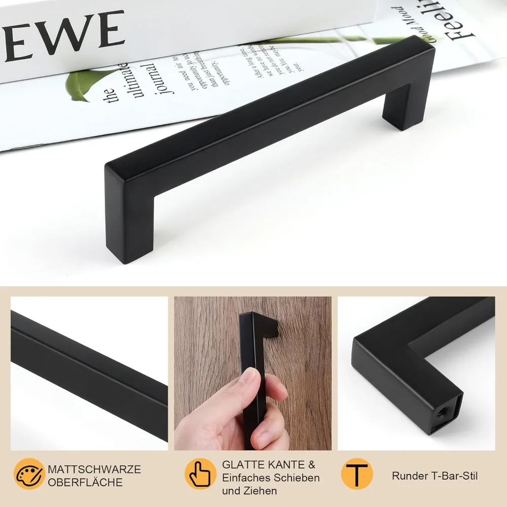 6/18pcs Stainless Steel Square - Furniture Hardware Drawer Pulls 评论和价格