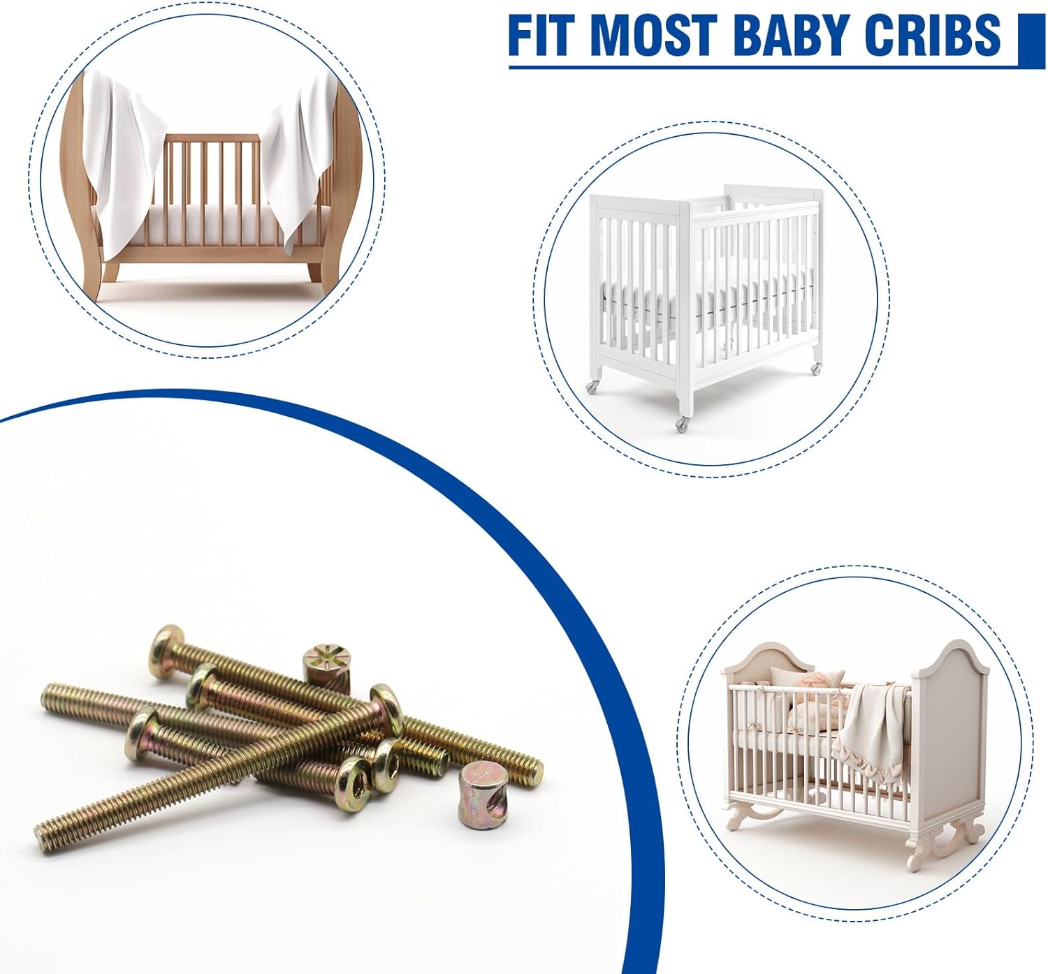 VKKM 25Pcs M6 Baby Crib Screws - Furniture Hardware Replacement 评论和价格