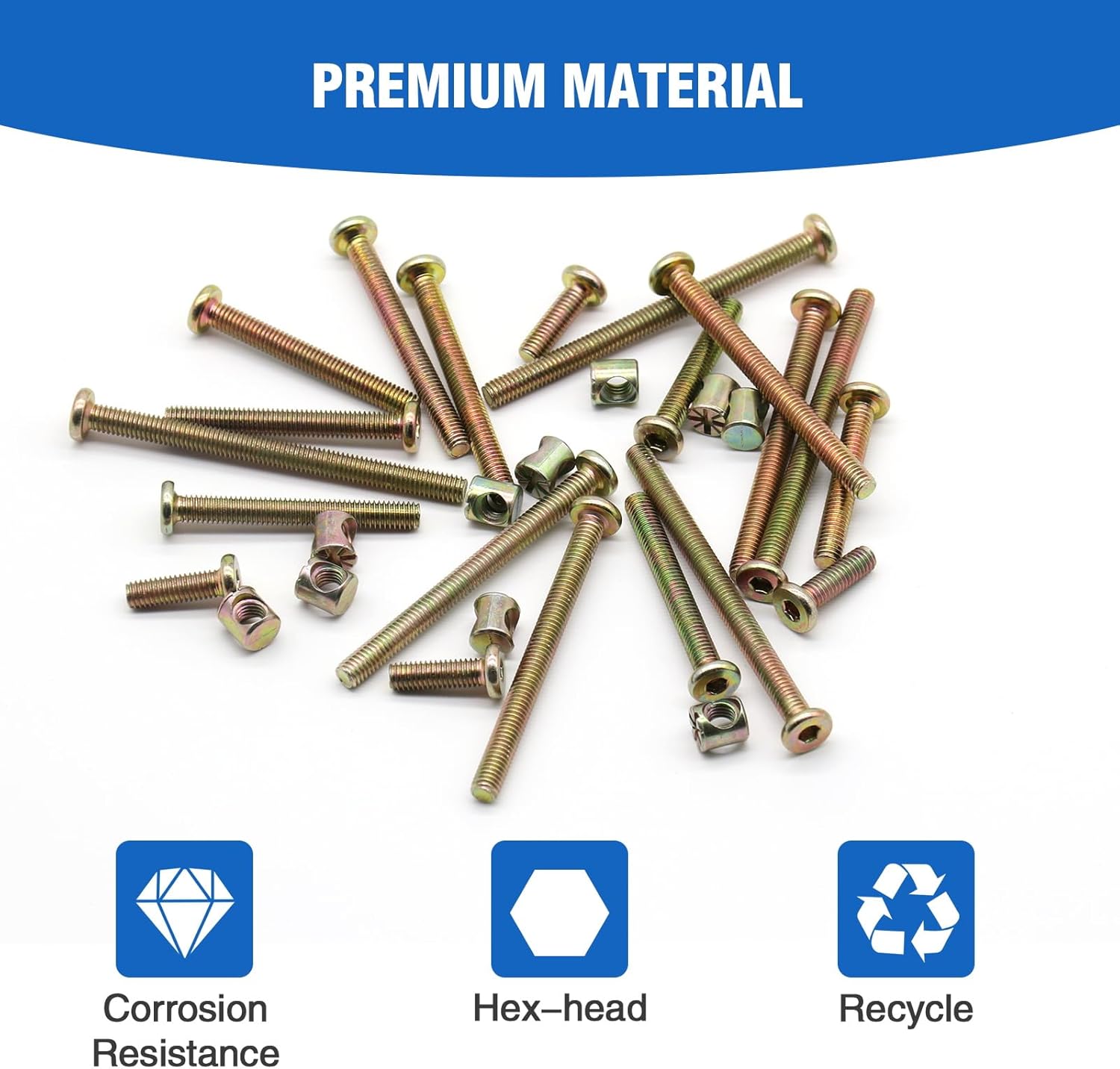 VKKM 25Pcs M6 Baby Crib Screws - Furniture Hardware Replacement 评论和价格