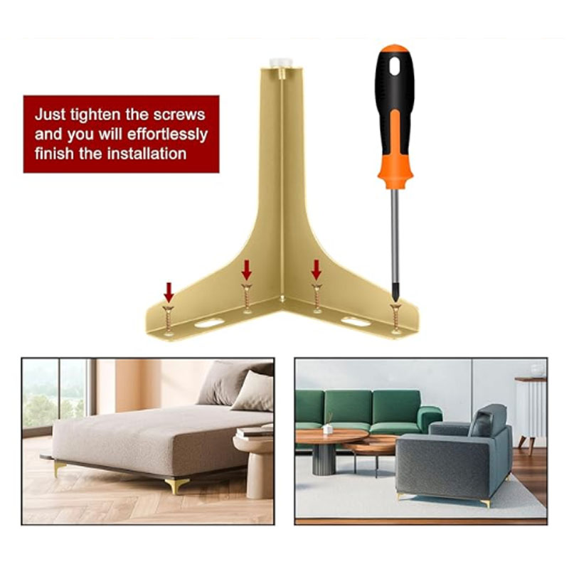 4Pcs Modern Triangle Metal Sof - Furniture Hardware Replacement 评论和价格